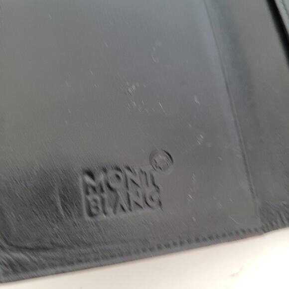 Montblanc Meisterstuck Men's Leather Black Wallet Card Holder Small Bifold Logo - Picture 5 of 9